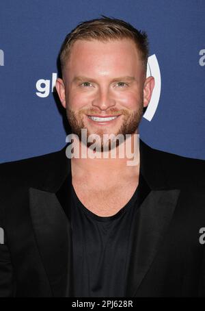 Beverly Hills, Kalifornien, USA. 30. März 2023. August Getty nimmt am 30. März 2023 in Beverly Hills, Kalifornien, an den jährlichen GLAAD Media Awards 34. im Beverly Hilton Teil. Kredit: Jeffrey Mayer/Jtm Photos/Media Punch/Alamy Live News Stockfoto