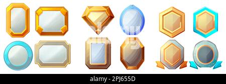 Vektordarstellung des Siegers der goldenen Trophäe, Siegesweltmeister ui Stock Vektor