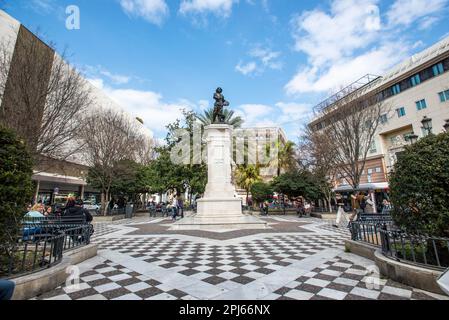 Statue von Diego Velázquez in Sevilla Stockfoto