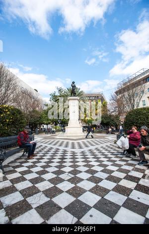 Statue von Diego Velázquez in Sevilla Stockfoto