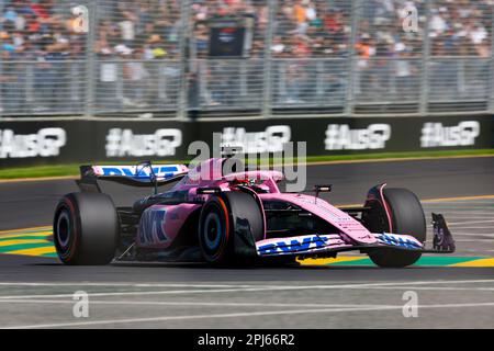 31. März 2023: Melbourne Grand Prix Circuit, Melbourne, Victoria, Australien: Australian Formula 1 Grand Prix: Free Practice: Nr. 31 Alpine Driver Esteban Ocon während Free Practice 1 bei der australischen Formel 1 Credit: Action Plus Sports Images/Alamy Live News Stockfoto