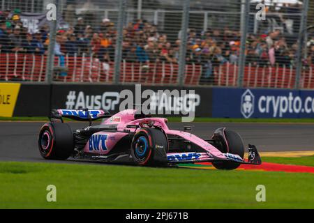 31. März 2023: Melbourne Grand Prix Circuit, Melbourne, Victoria, Australien: Australian Formula 1 Grand Prix: Free Practice: Nr. 31 Alpine Driver Esteban Ocon während Free Practice 2 bei der australischen Formel 1 Credit: Action Plus Sports Images/Alamy Live News Stockfoto