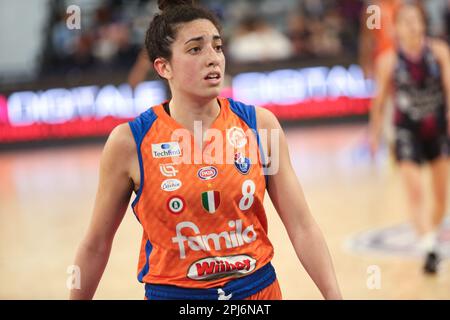 Campobasso, Italien. 31. März 2023. Verona Costanza of Sassari während Famila Weber Schio vs. BDS Dinamo Sassari, Basketball Italian Women Cup in Campobasso, Italien, März 31 2023 Kredit: Independent Photo Agency/Alamy Live News Stockfoto