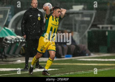 Den Haag, Niederlande. 31. März 2023. DEN HAAG, NIEDERLANDE - MÄRZ 31: Guillem Rodriguez von ADO Den Haag während des niederländischen Keukenkampioendivisie-Spiels zwischen ADO Den Haag und Telstar im Bingoal-Stadion am 31. März 2023 in Den Haag, Niederlande (Foto von Hans van der Valk/Orange Pictures). Credit: Orange Pics BV/Alamy Live News Stockfoto