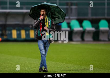 Den Haag, Niederlande. 31. März 2023. DEN HAAG, NIEDERLANDE - MÄRZ 31: Chicco vor dem Spiel während des niederländischen Keukenkampioendivisie-Spiels zwischen ADO Den Haag und Telstar im Bingoal-Stadion am 31. März 2023 in Den Haag, Niederlande (Foto von Hans van der Valk/Orange Pictures) Kredit: Orange Pics BV/Alamy Live News Stockfoto