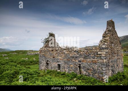 Ruinen eines Häuserhauses auf der Isle of Skye in Schottland Stockfoto