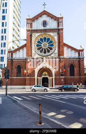 Detail von St. Joseph Catholic Cathedral oder Catedrala SF. Iosif in Bukarest, Rumänien Stockfoto