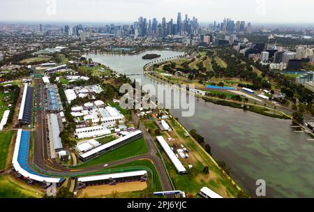 Melbourne, Australien. 23. März 2023. MELBOURNE, AUSTRALIEN, Albert Park Street Circuit, Track-Vorbereitungen vor dem australischen Formel 1 Grand Prix auf dem Albert Park Street Circuit. Formel 1 – F1 Motorsport, gebührenpflichtiges Bild, Foto und Copyright © PETERSON Mark ATP Images (PETERSON Mark/ATP/SPP) Guthaben: SPP Sport Press Photo. Alamy Live News Stockfoto