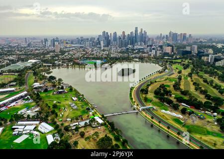 Melbourne, Australien. 31. März 2023. MELBOURNE, AUSTRALIEN, Albert Park Street Circuit, Track-Vorbereitungen vor dem australischen Formel 1 Grand Prix auf dem Albert Park Street Circuit. Formel 1 – F1 Motorsport, gebührenpflichtiges Bild, Foto und Copyright © PETERSON Mark ATP Images (PETERSON Mark/ATP/SPP) Guthaben: SPP Sport Press Photo. Alamy Live News Stockfoto