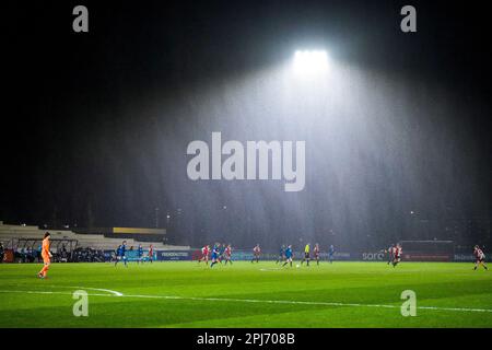 Rotterdam - Überblick über das Stadion während des Spiels Feyenoord V1 gegen PSV V1 in Nieuw Varkenoord am 31. März 2023 in Rotterdam, Niederlande. (Box to Box Pictures/Yannick Verhoeven) Guthaben: Box to Box pictures/Alamy Live News Stockfoto