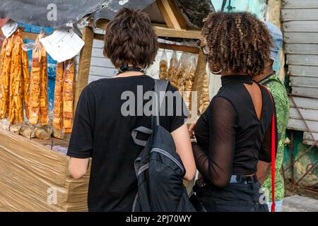 Stadtleben während des Kommunismus in Havanna, Kuba Stockfoto