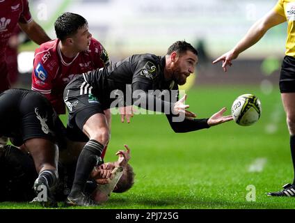 CA Brives Vasil Lobzhanidze während der EPCR Challenge Cup-Runde mit 16 Spielen im Parc y Scarlets, Llanelli. Foto: Freitag, 31. März 2023. Stockfoto