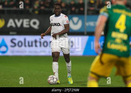 Den Haag, Niederlande. 31. März 2023. DEN HAAG, NIEDERLANDE - MÄRZ 31: Mitch Apau von Telstar während des niederländischen Keukenkampioendivisie-Spiels zwischen ADO Den Haag und Telstar im Bingoal-Stadion am 31. März 2023 in Den Haag, Niederlande (Foto von Hans van der Valk/Orange Pictures). Kredit: Orange Pics BV/Alamy Live News Stockfoto