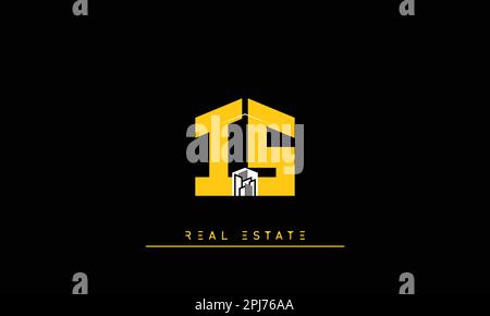 Immobilienbriefe Initialen Monogramm Logo IST , SI Stock Vektor