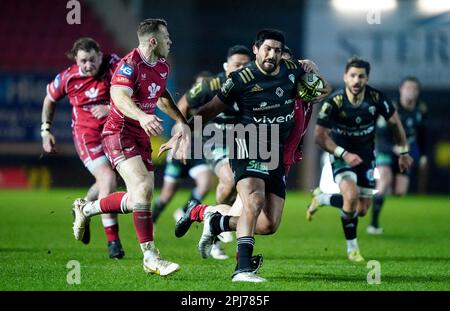 CA Brives Rodrigo Bruni während der EPCR Challenge Cup-Runde mit 16 Spielen im Parc y Scarlets, Llanelli. Foto: Freitag, 31. März 2023. Stockfoto
