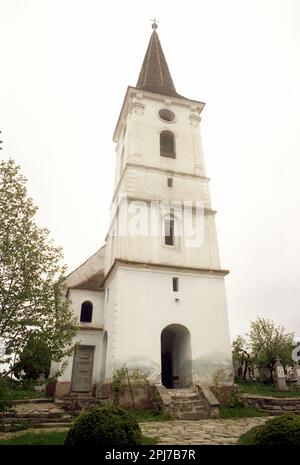 Sibiel, Rumänien, ca. 1999. Die christlich-orthodoxe Kirche der Heiligen Dreifaltigkeit, ein historisches Denkmal aus dem 18. Jahrhundert. Stockfoto