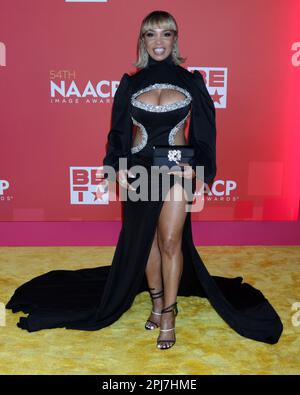 NAACP Image Awards Ankunft im Pasadena Civic Auditorium am 26. Februar 2023 in Pasadena, CA mit Elise Neal, wo: Los Angeles, Kalifornien, USA, wenn: 25. Februar 2023 Gutschrift: Nicky Nelson/WENN Stockfoto