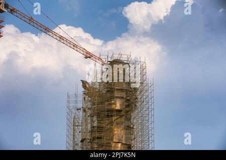 125 m hohe Dr. Babasaheb Ambedkar Statue in Hyderabad, Indien. Sie wird am 14,2023. April vorgestellt Stockfoto