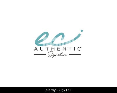 Vektor für die Vorlage für das Logo der EG-Signatur. Stock Vektor