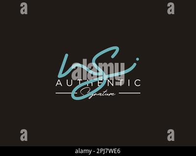 NS Signature Logo Template-Vektor. Stock Vektor