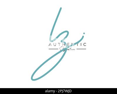 Vektor der LZ-Signature-Logo-Vorlage. Stock Vektor