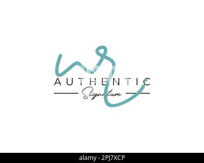 Vektor für die UR-Signature-Logo-Vorlage. Stock Vektor