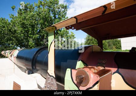 Canberra Australia 24 2011. Januar; das Amiens Pistolenfass wird im Australian war Memorial ausgestellt. Stockfoto