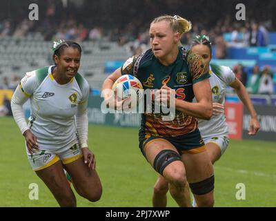 Hongkong, China. 31. März 2023. Australias Maddison Levi in Action.20230331 HKRugby 7s Frauen Australien gegen Brasilien Kredit: Jayne Russell/Alamy Live News Stockfoto