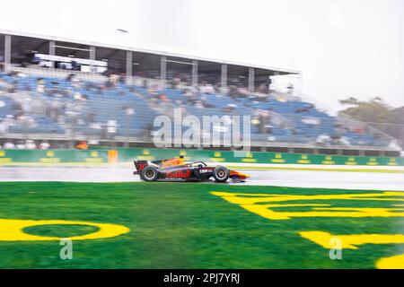 Melbourne, Australien. 31. März 2023. Ayumu Iwasa aus Japan und das Dammteam, das während der Qualifizierung F2 auf der Grand-Prix-Strecke von Albert Park fährt. (Foto: George Hitchens/SOPA Images/Sipa USA) Guthaben: SIPA USA/Alamy Live News Stockfoto