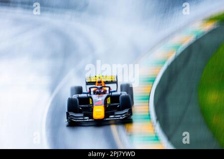 Melbourne, Australien. 31. März 2023. Enzo Fittipaldi aus Brasilien und das Rodin Carlin Team während der Qualifizierung F2 auf der Grand-Prix-Strecke von Albert Park. (Foto: George Hitchens/SOPA Images/Sipa USA) Guthaben: SIPA USA/Alamy Live News Stockfoto