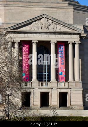 Severance Music Center, Severance Hall, Heimat des Cleveland Orchestra in der Euclid Avenue am University Circle in Cleveland, Ohio Stockfoto