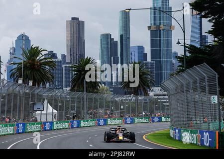 01 VERSTAPPEN Max (nld), Red Bull Racing RB19, Action während der 2. Runde der FIA Formel-3-Meisterschaft 2023 von 31. März bis 2. April 2023 auf dem Albert Park Circuit in Melbourne, Australien – Photo Xavi Bonilla/DPPI Stockfoto