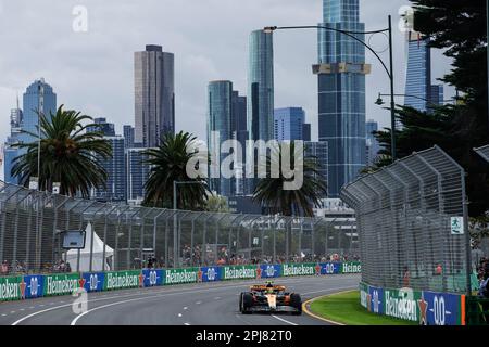 04 NORRIS Lando (gbr), McLaren F1 Team MCL60, Action während der 2. Runde der FIA Formel-3-Meisterschaft 2023 von 31. März bis 2. April 2023 auf dem Albert Park Circuit in Melbourne, Australien – Photo Xavi Bonilla/DPPI Stockfoto