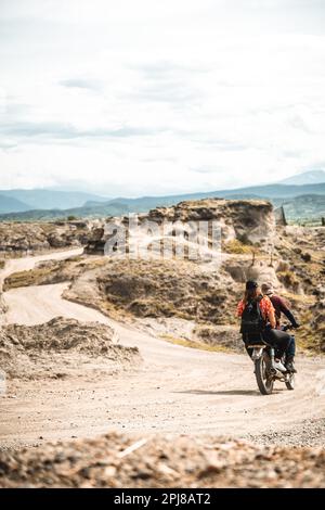 Extremes Klima und Kakteen in der Tatacoa-Roten Wüste Kolumbien Villavieja Stockfoto