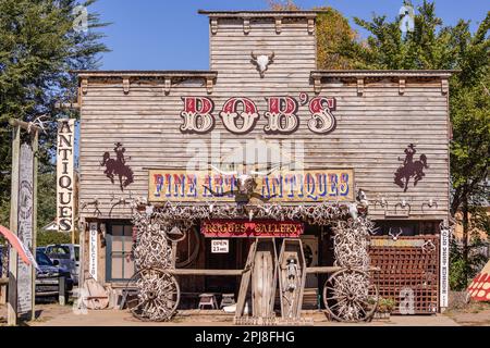 Stadt Hulett mit Wild West Saloons, Wyoming, Vereinigte Staaten von Amerika Stockfoto