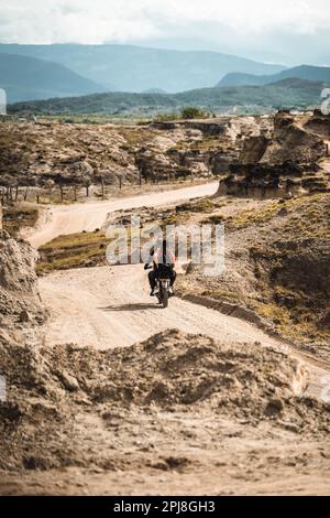 Extremes Klima und Kakteen in der Tatacoa-Roten Wüste Kolumbien Villavieja Stockfoto