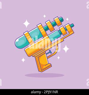 Wasserpistole beim Songkran Festival das Element für einen Grafikdesigner Stock Vektor