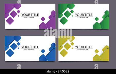 Banner Design-Vorlagen festgelegt. Abstraktes Webbanner-Design. Abstraktes Bannerdesign Webvorlage Webbanner. Header, Elemente für Webdesign der Landing-Page. Stock Vektor