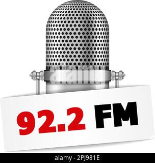 Mikrofon mit Hochfrequenz, Vektor EPS10-Abbildung Stock Vektor