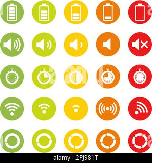 Symbole verschiedener Anzeigen, Vektor EPS10-Abbildung Stock Vektor