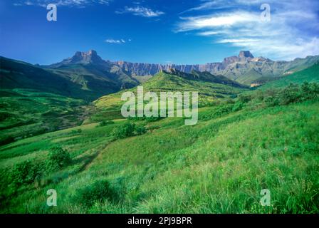 NATÜRLICHEN AMPHITHEATER ROYAL NATAL NATIONAL PARK DRAKENSBURG SÜDAFRIKA Stockfoto