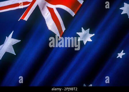 FLAGGE AUSTRALIEN GEMACHT DER GENÄHTE BAUMWOLLE BUNTING Stockfoto