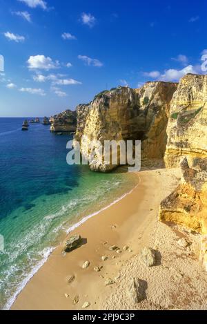 PRAIA DE ANNA STRAND LAGOS ALGARVE KÜSTE PORTUGAL Stockfoto