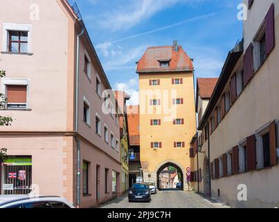 Hersbruck: Stadttor Spitaltor in Mittelfranken, Mittelfranken, Bayern, Bayern, Deutschland Stockfoto