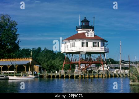 DRUM POINT LEUCHTTURM CALVERT MARINE MUSEUM SOLOMONS CALVERT COUNTY CHESAPEAKE BAY MARYLAND USA Stockfoto