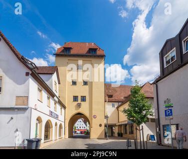 Hersbruck: Stadttor Nürnberger Tor in Mittelfranken, Mittelfrankreich, Bayern, Bayern, Deutschland Stockfoto