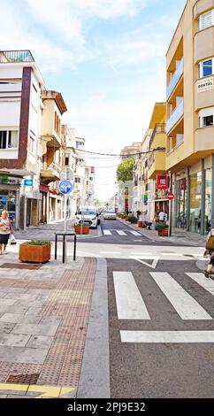 Panoramablick auf El Vendrell, Tarragona, Bajo Penedés, Penedés, Catalunya, Spanien, Europa Stockfoto