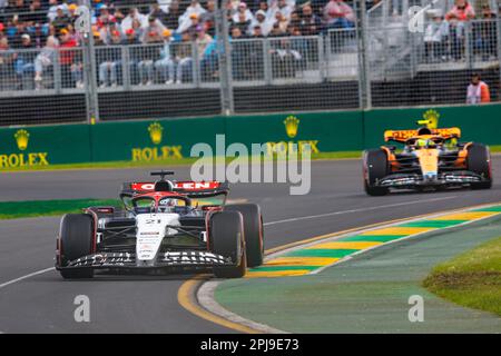 Melbourne, Australien. 01. April 2023. 1. April 2023: Melbourne Grand Prix Circuit, Melbourne, Victoria, Australien: Australian Formula 1 Grand Prix: Qualifizierung: Nummer 21 Scuderia AlphaTauri Fahrer Nyck de Vries während der Qualifizierung für die australische Formel 1 Gutschrift: Action Plus Sports Images/Alamy Live News Stockfoto