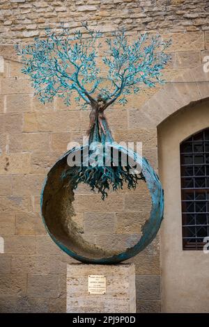 Albero della Pace (Baum des Friedens) eine Gedenkstätte an der Stelle, an der eine Autobombe der Mafia am 27. Mai 1993 explodierte und fünf Menschen tötete. Das Ziel waren die Uffizien. Stockfoto