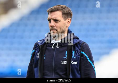 Huddersfield, Großbritannien. 01. April 2023. Jonathan Woodgate vom „während Middlesbrough the Sky Bet Championship“-Spiel Huddersfield Town vs Middlesbrough im John Smith's Stadium, Huddersfield, Großbritannien, 1. April 2023 (Foto von Mark Cosgrove/News Images) in Huddersfield, Großbritannien, 4/1/2023. (Foto: Mark Cosgrove/News Images/Sipa USA) Guthaben: SIPA USA/Alamy Live News Stockfoto